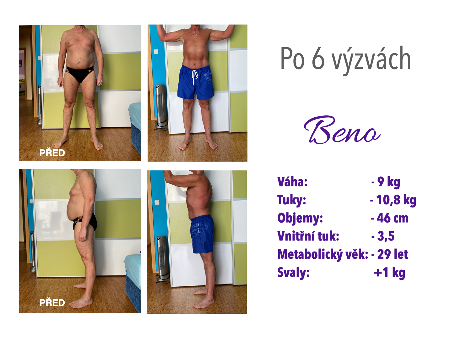 Beno — dodané srovnávací fotografie